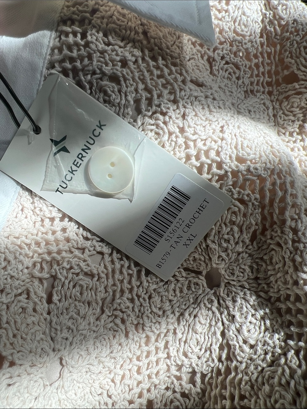TUCKERNUCK Tan Crochet Collier Dress Size XXL NWT - Picture 7 of 8